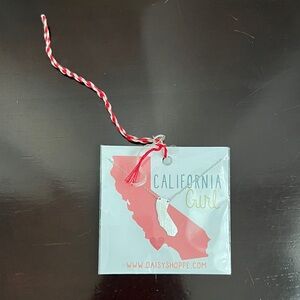 California Girl Necklace with Red and White Cord